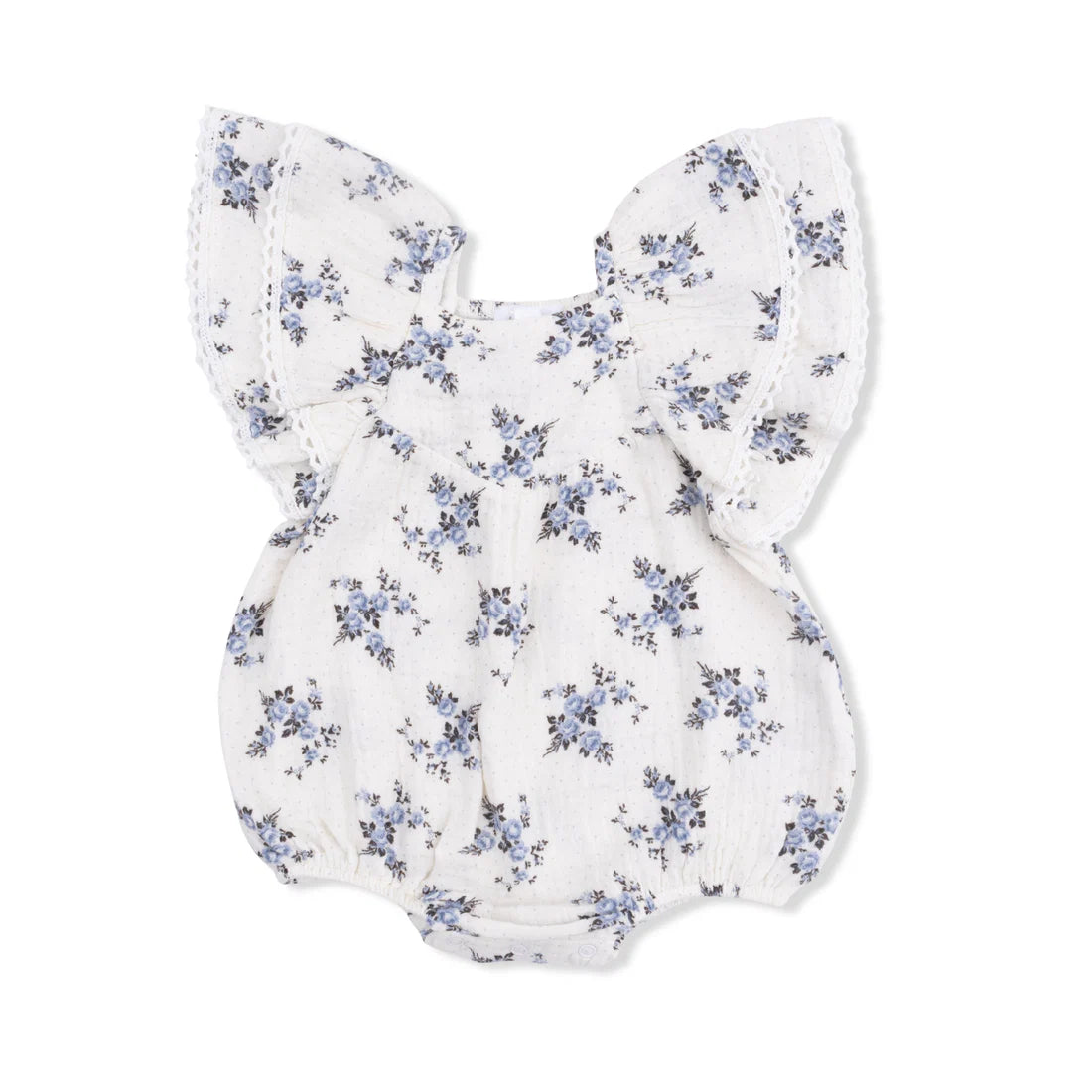 Belle Rosette Dot  V-Neck Bubble