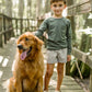 Boys Man's Best Friend LS Olive