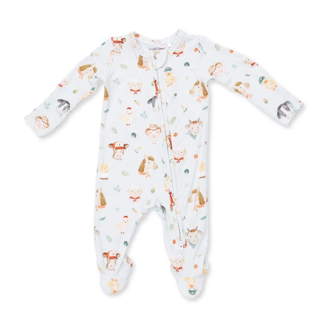 Baby Farm Faces  2 Way Zipper Footie