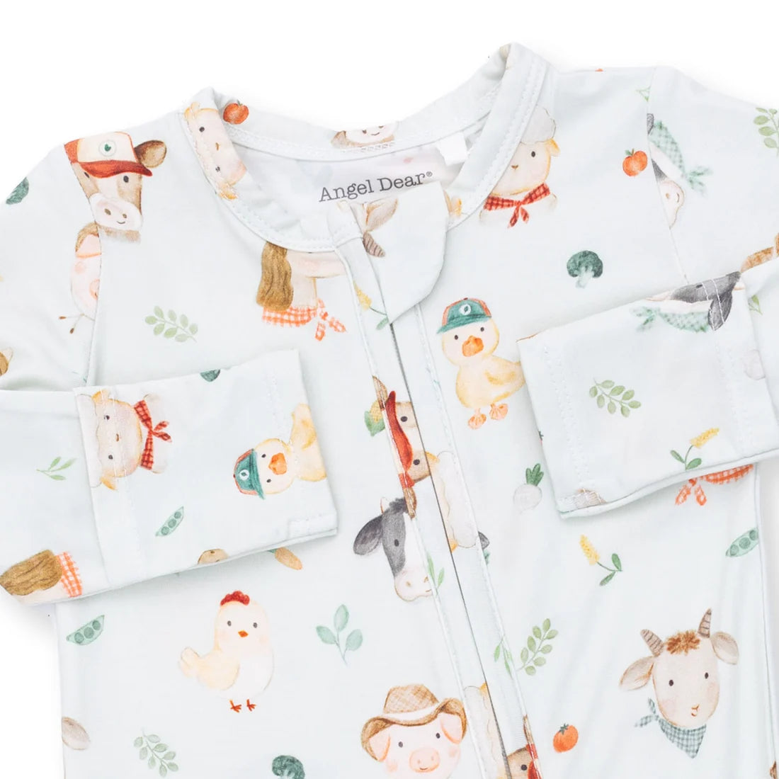 Baby Farm Faces  2 Way Zipper Footie