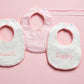 Pink Gingham & Chainstitch Bibs