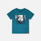 Organic Cotton Jersey T-Shirt With Print Atlantic Green