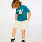 Organic Cotton Jersey T-Shirt With Print Atlantic Green
