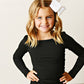 Black Long Sleeve Activewear Top