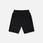 French Terry Shorts With Cross Seams Black