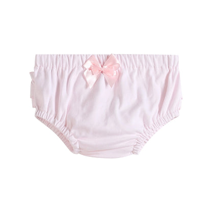 White and Pink Baby Bloomers Knit 2pc Set