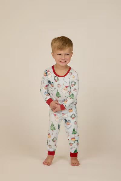 Blue Christmas Pajama Set