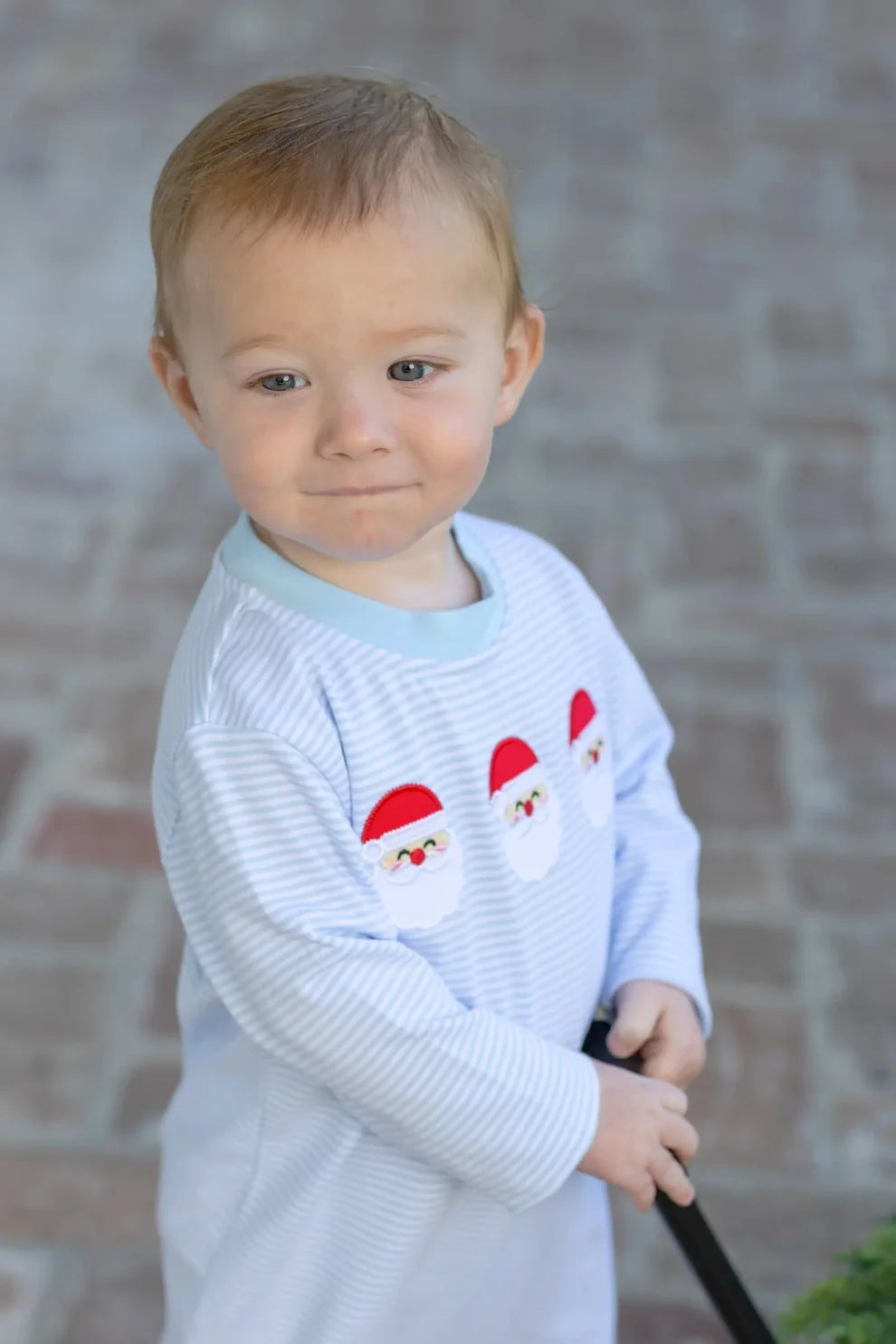 Trotter Street Kids Boys Blue Santa Trio Romper