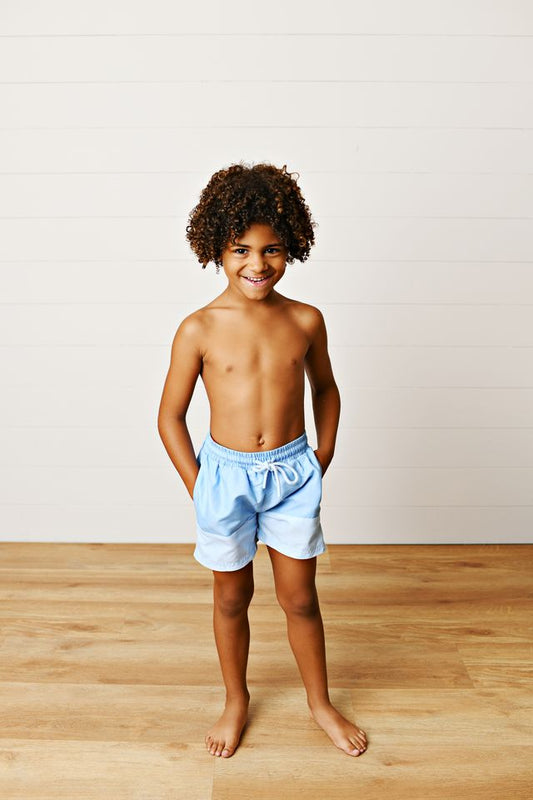 Swoon Kids Spring Ditsy Block Swim Trunks