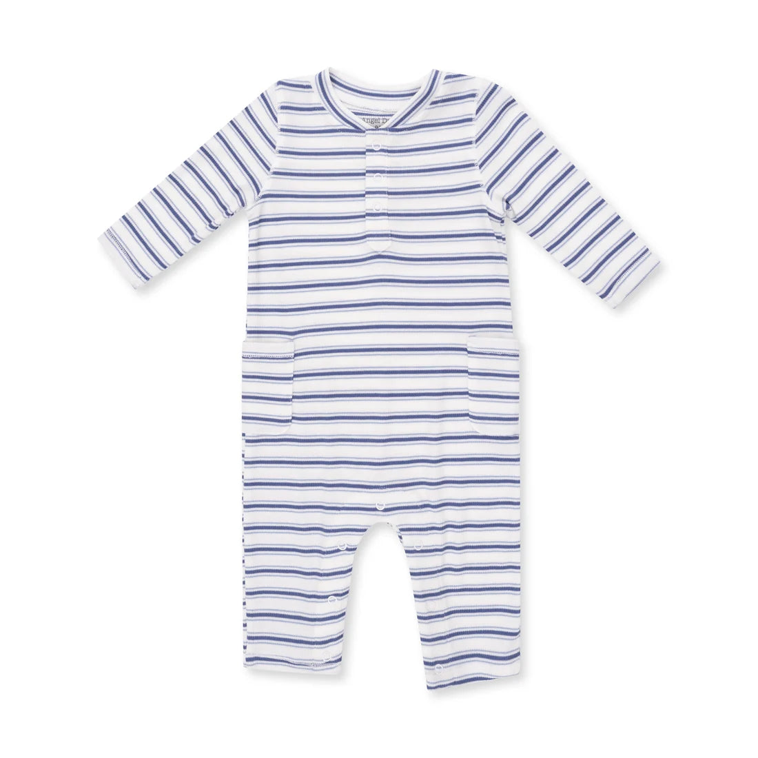 Vintage Stripe Blue  Uni Romper