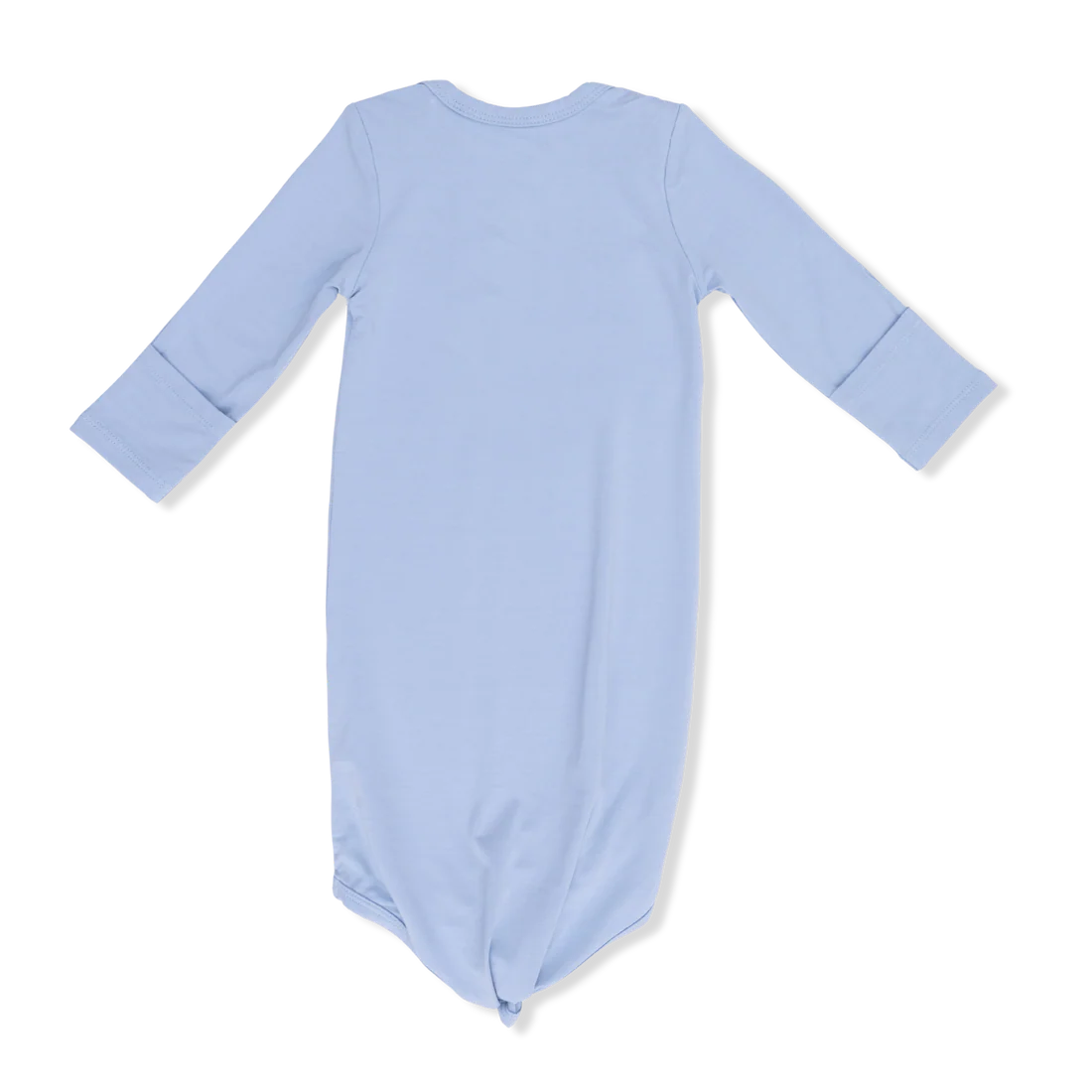 Solid Blue Fog  Knotted Gown and Hat