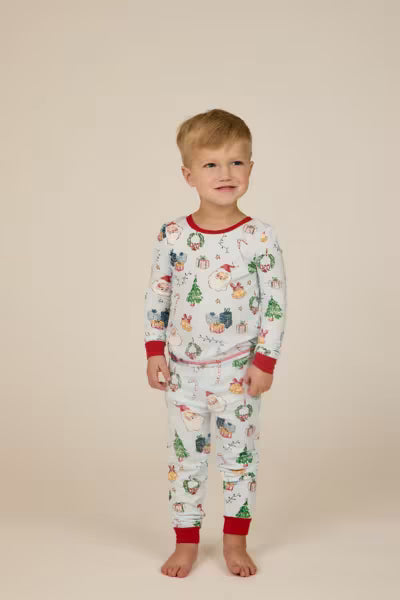 Blue Christmas Pajama Set
