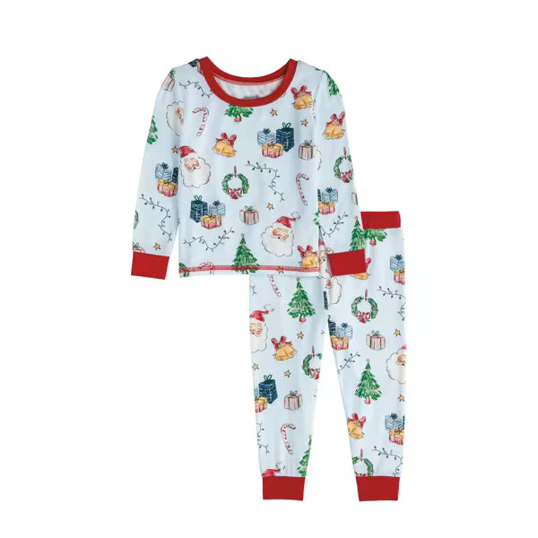 Blue Christmas Pajama Set