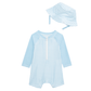 Blue Gingham Baby Rash Guard Set