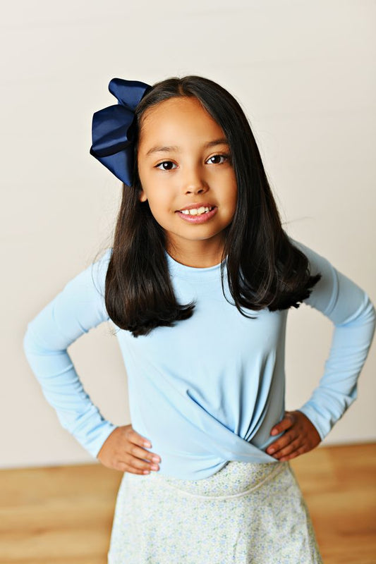 Blue Knot Long Sleeve Top