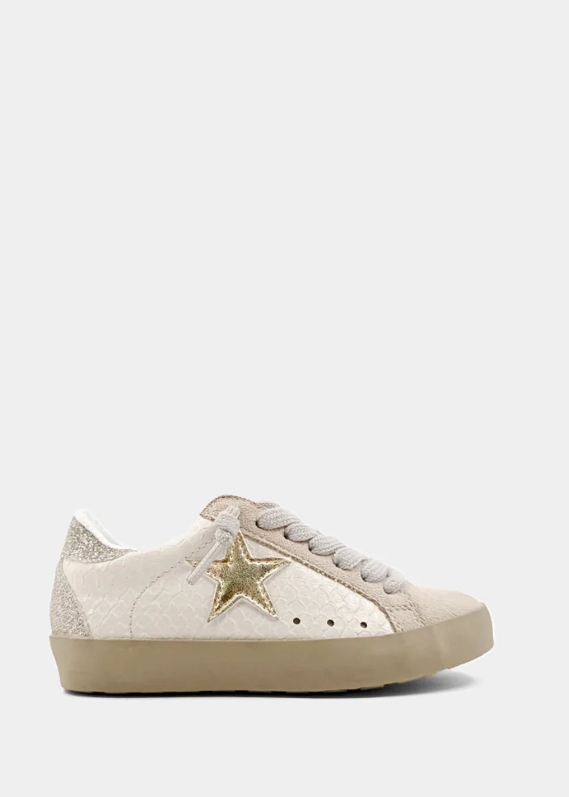SHUSHOP  PAULA MINI Bone Snake Sneakers