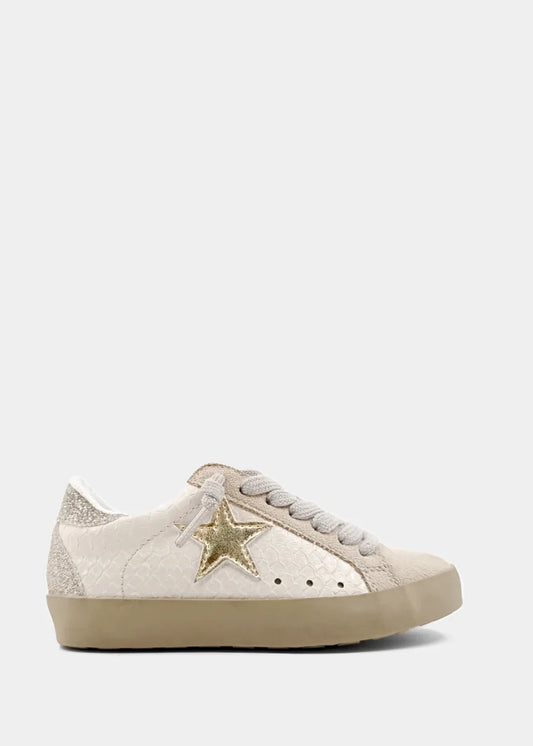 SHUSHOP  PAULA MINI Bone Snake Sneakers