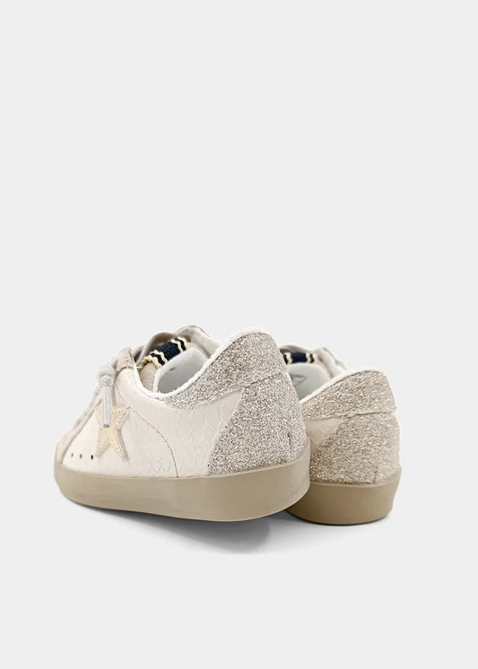 SHUSHOP  PAULA MINI Bone Snake Sneakers