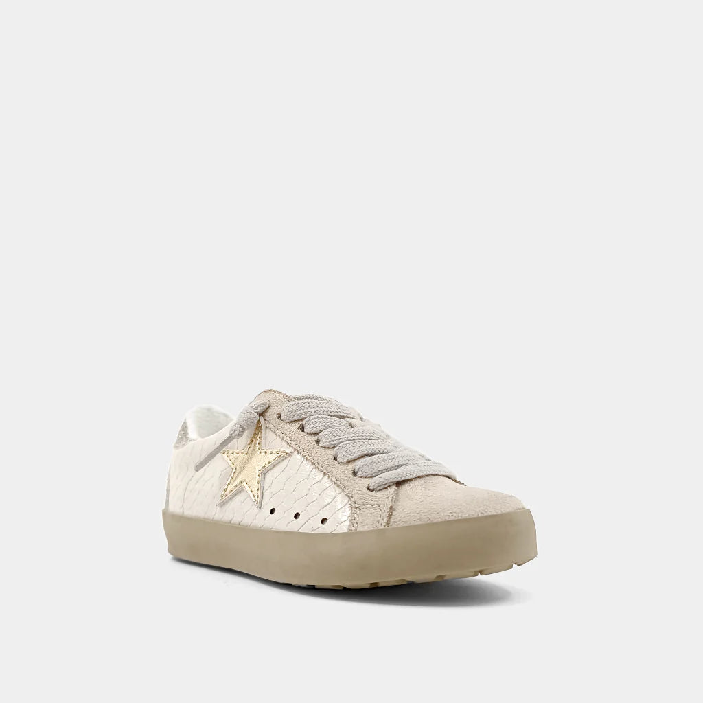 SHUSHOP  PAULA MINI Bone Snake Sneakers
