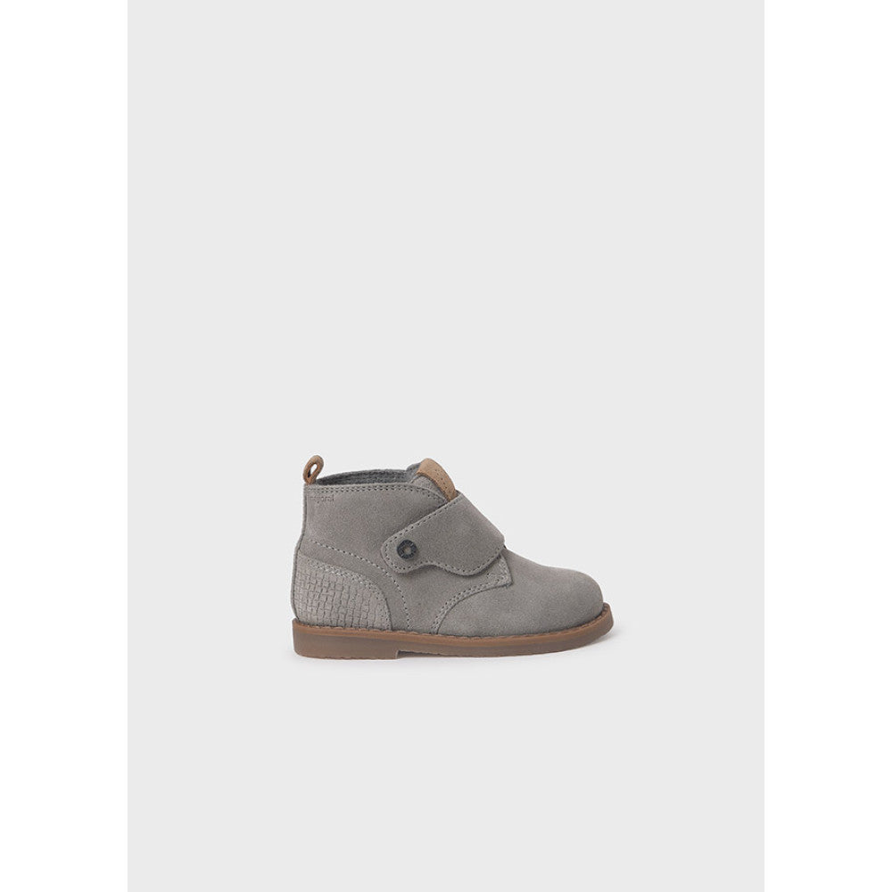 Gray Split Leather Boot