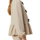 Hayden Girls Contrast Bow Detail Soft Knit Peplum Top