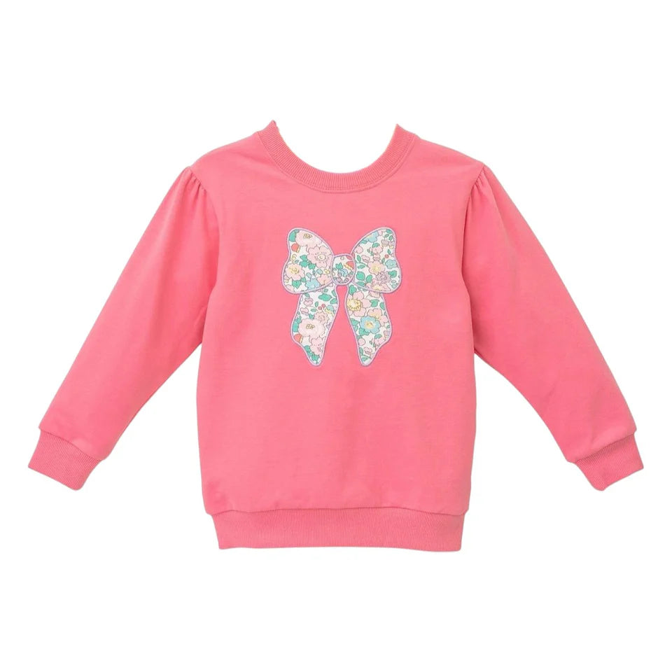 Trotter Street Kids French Terry Pullover Bow
