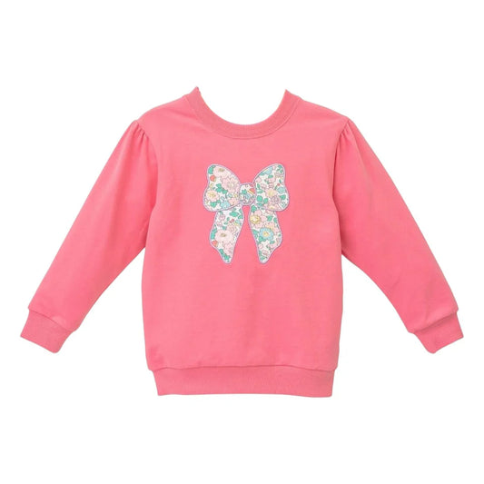 Trotter Street Kids French Terry Pullover Bow