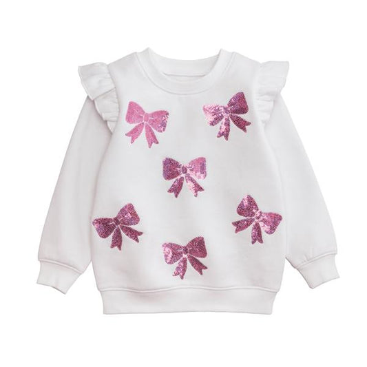 Sequin Bow Sweatshirt