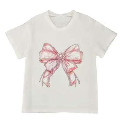 Rhinestone Bow Tee