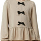 Hayden Girls Contrast Bow Detail Soft Knit Peplum Top