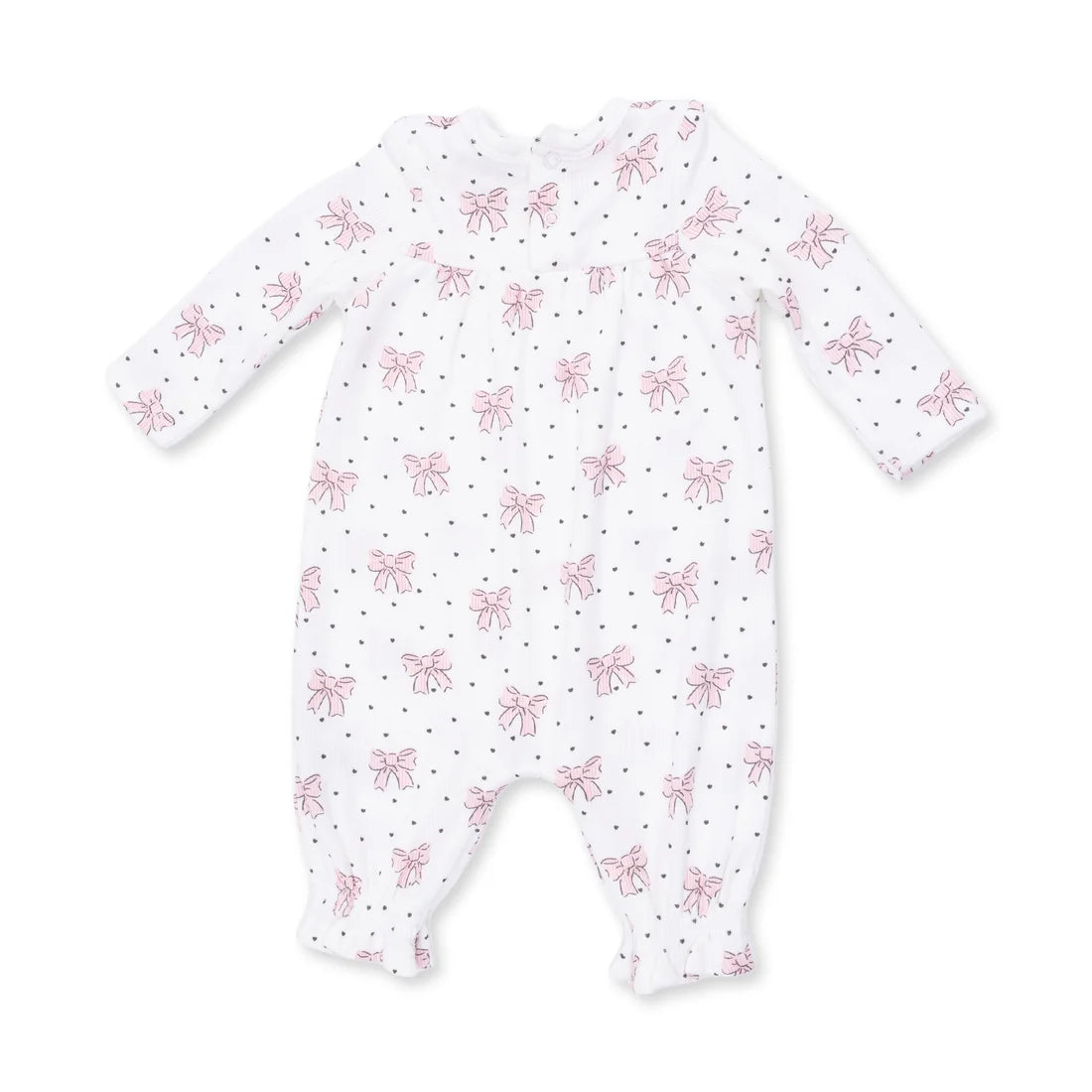 Bows and Hearts  Cuffed Sleeve Romper