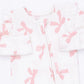 Pretty Bows  2 Way Ruffle Sleeve Zipper Footie