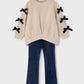 Bow Pullover and Leggings Set