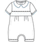 Lizzie and Landon's Classics Light Blue Smocked Collared Short Playsuit