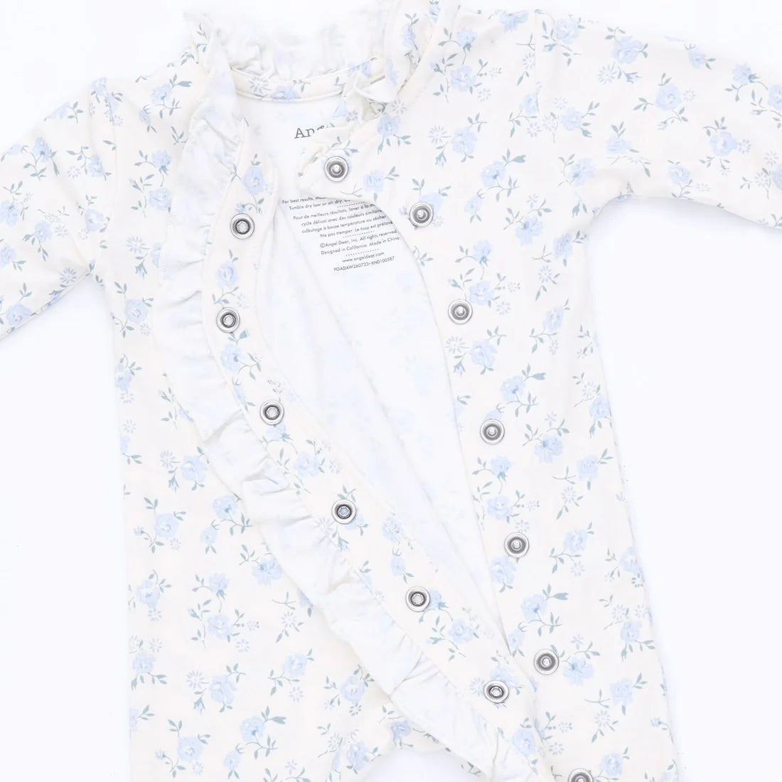 Rose Briar  Kimono Ruffle Snap Footie