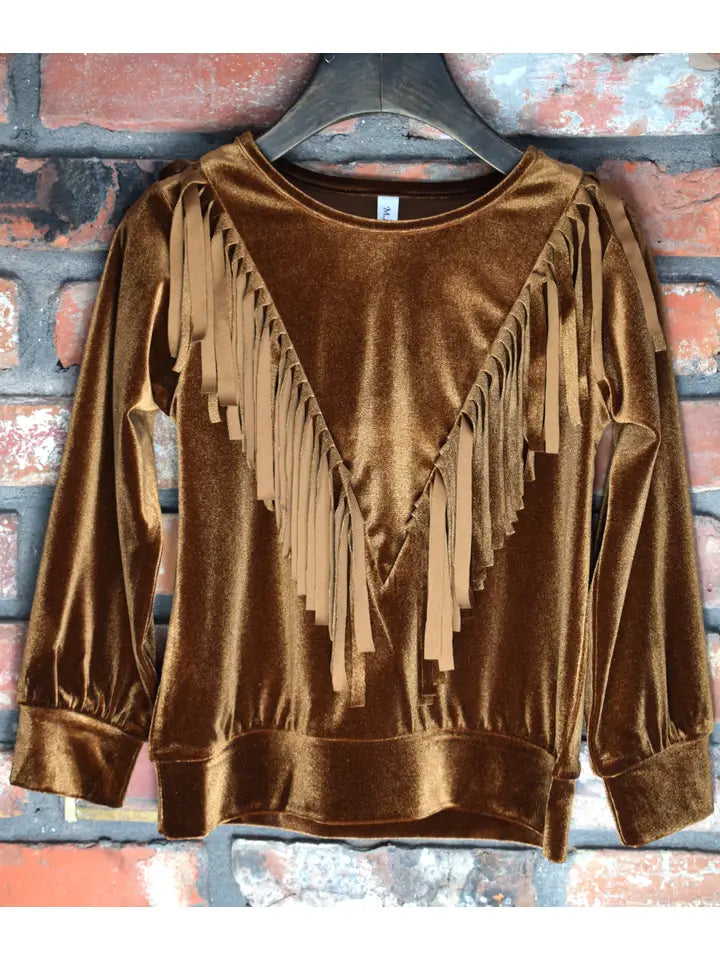 Velvet Fringe Top