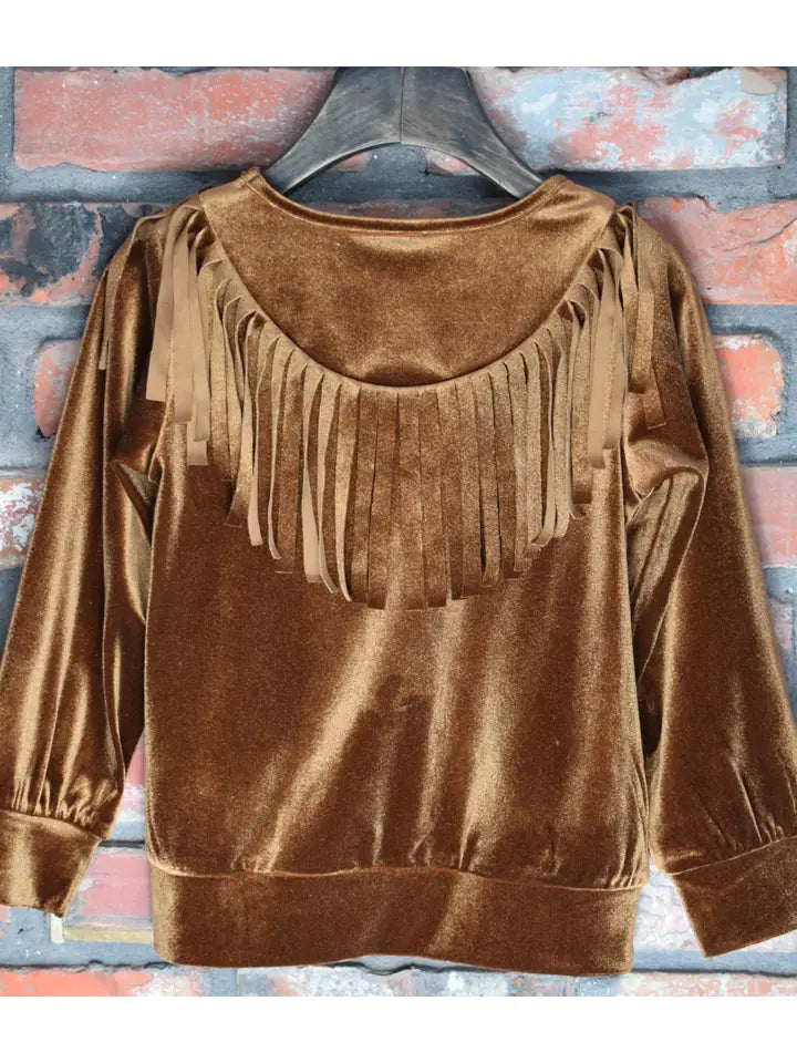 Velvet Fringe Top