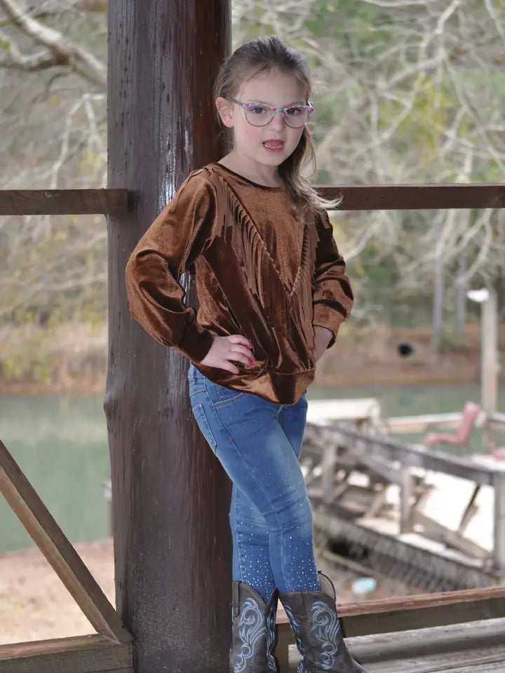 Velvet Fringe Top