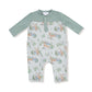 Buck Deer  Romper with Contrast Sleeves