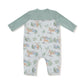 Buck Deer  Romper with Contrast Sleeves