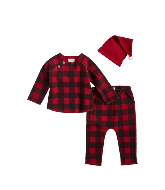 Buffalo Check Santa 3pc Set