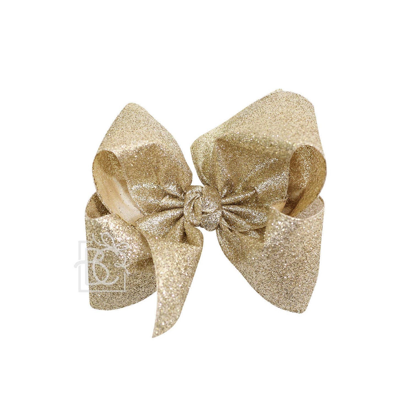 GLITTER METALLIC BOW ON CLIP