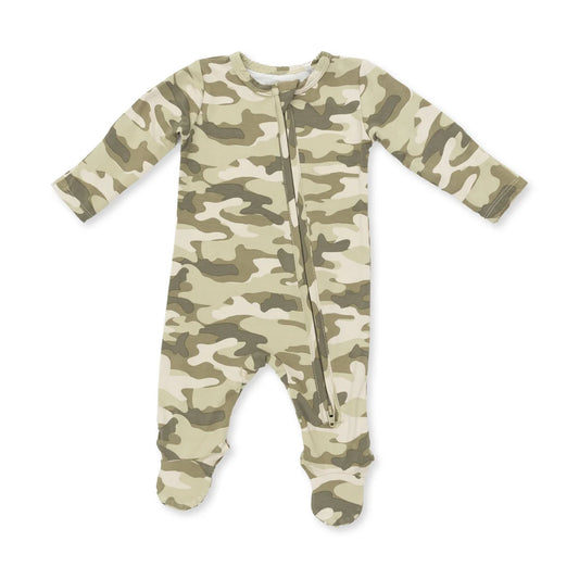Camo  2 Way Zipper Footie
