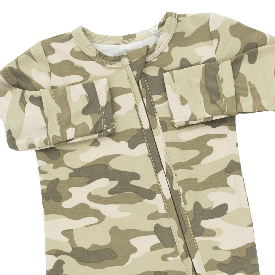 Camo  2 Way Zipper Footie