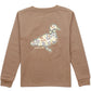 Boys Field Camo Logo LS Walnut