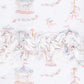 Carousel with Bows  2 Way Ruffle Back Zipper Footie