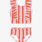 Cayenne Pop Stripe Waterfall Tankini