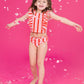 Cayenne Pop Stripe Waterfall Tankini