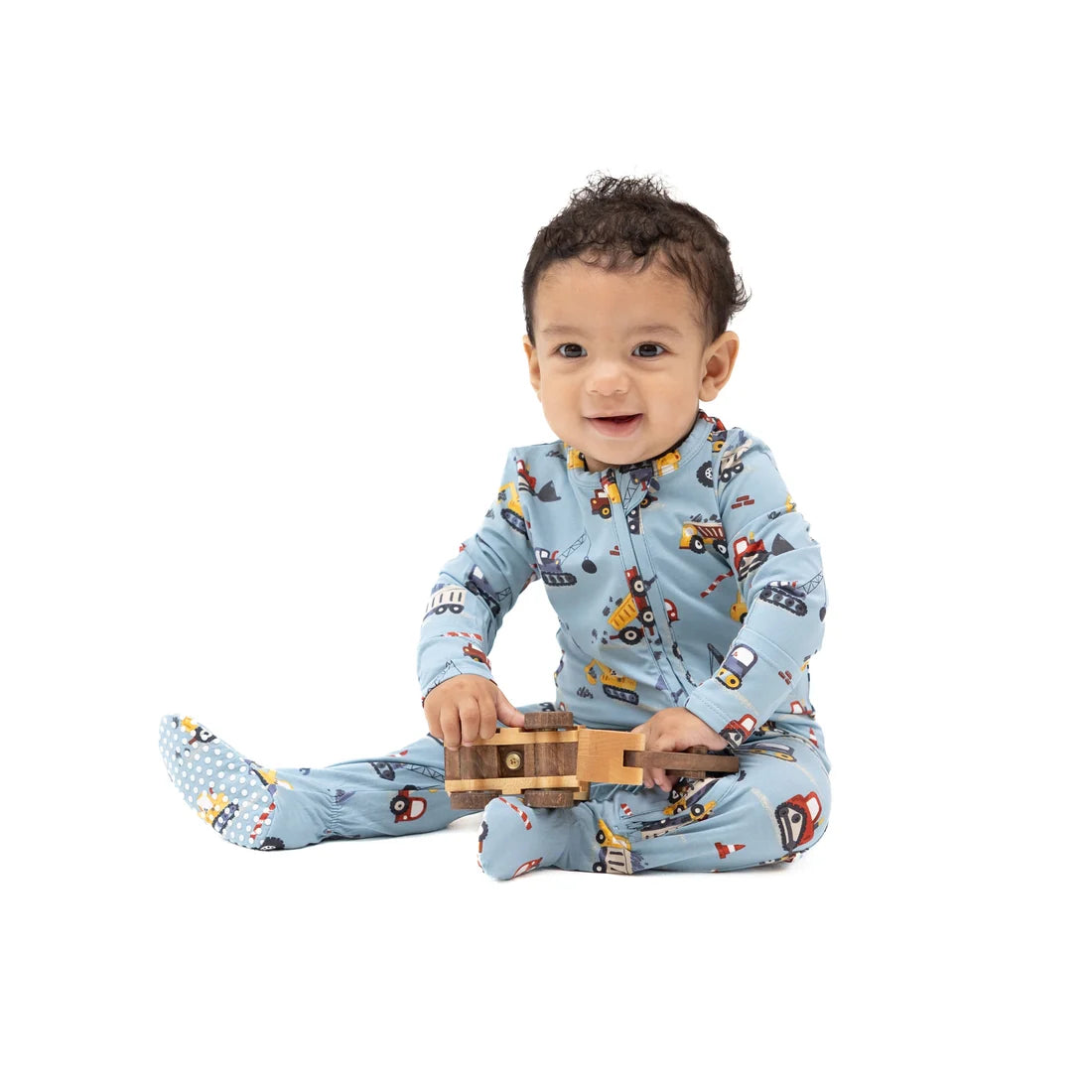 Crayon Construction  2 Way Zipper Footie