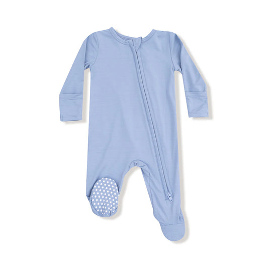 Soft Chambray  2 Way Zipper Footie